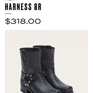 Men’s Frye black 8R harness boot. Made in USA!!